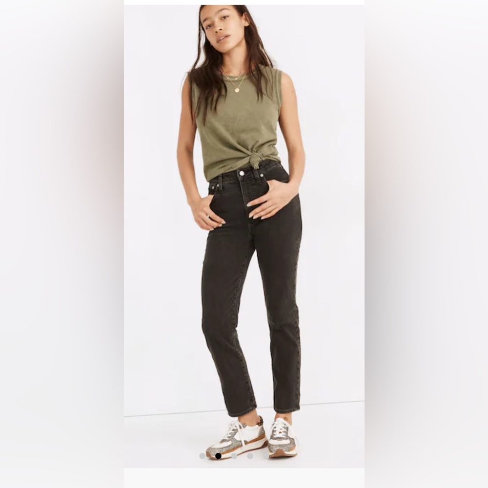 Madewell The Curvy Perfect Vintage jeans 27 charcoal black straight high rise